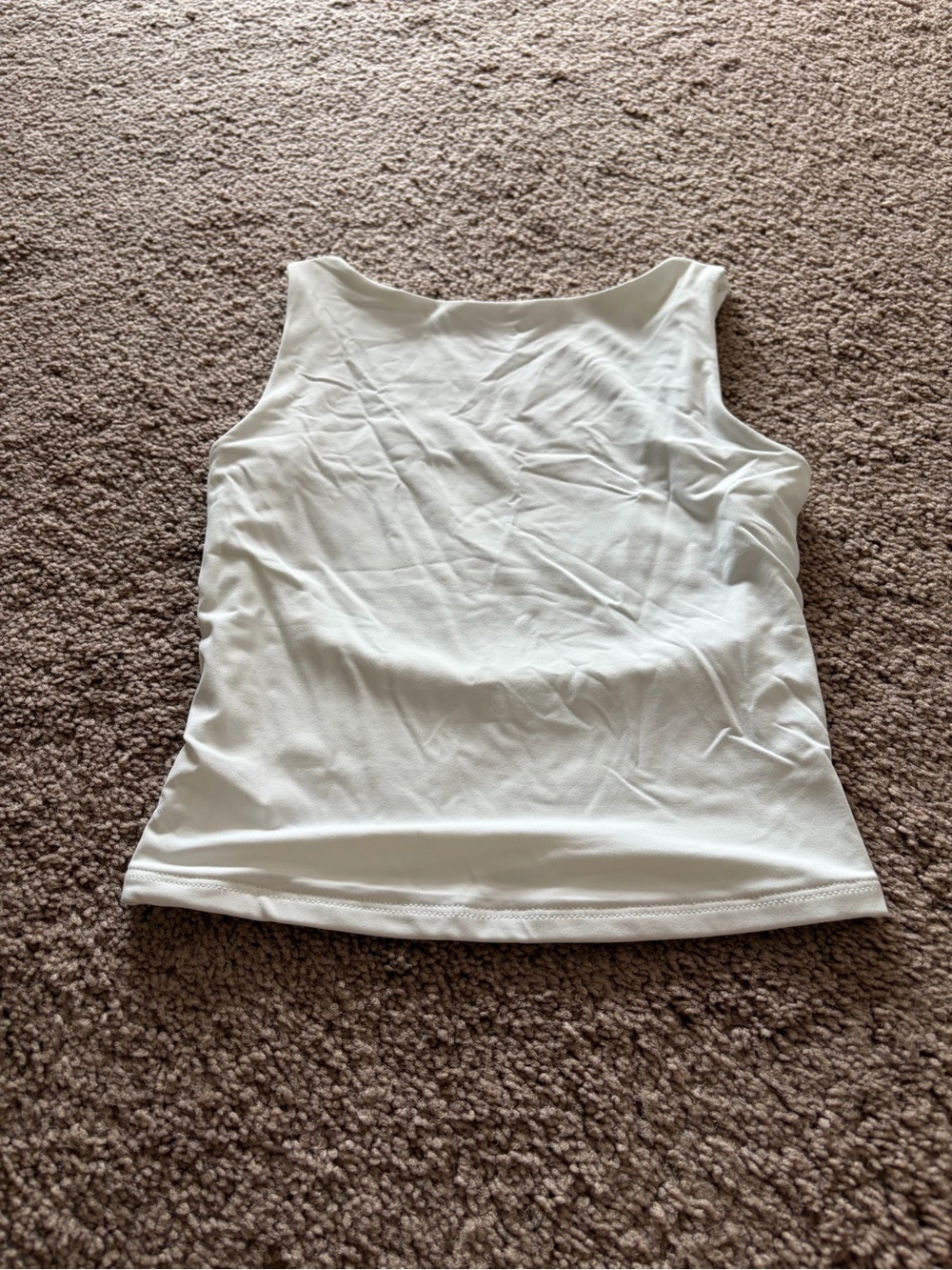 Pink Rose White Scoop Neck Tank Top
